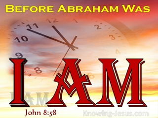 John 8:58 Before Abraham Was I Am (maroon)